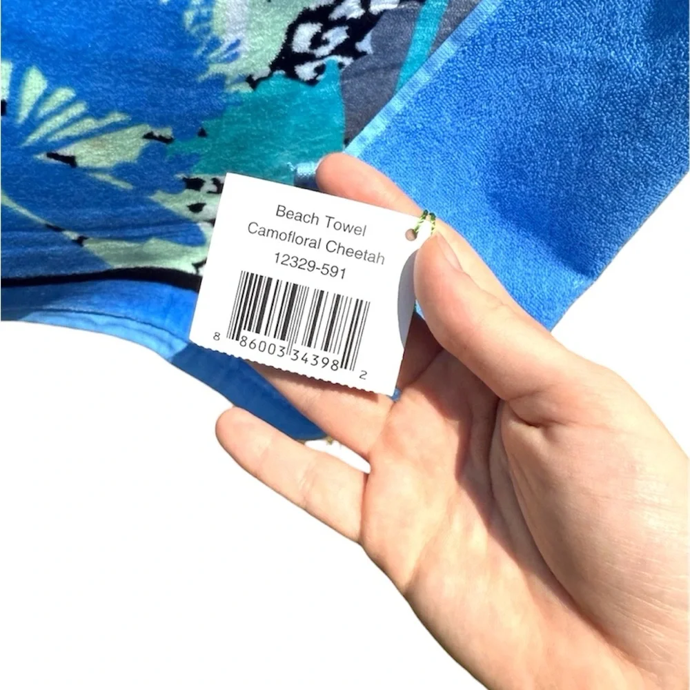 NWT Vera Bradley Camofloral Cheetah Beach Towel Cheetah Print Beach Towel